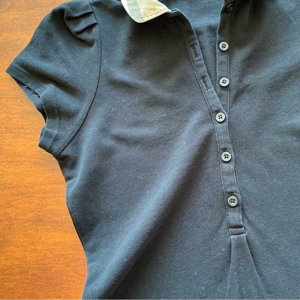 Burberry Brit Black Novacheck Collar Polo Shirt - Picture 6 of 11